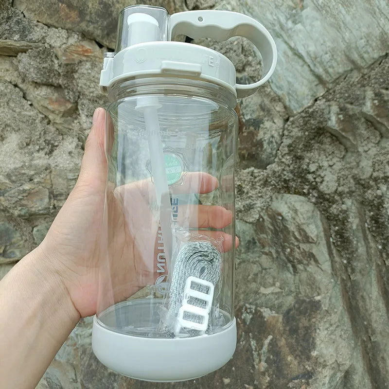 Botella Agua Deportiva 1L Pajita - Tritan Libre BPA Gimnasio Chile